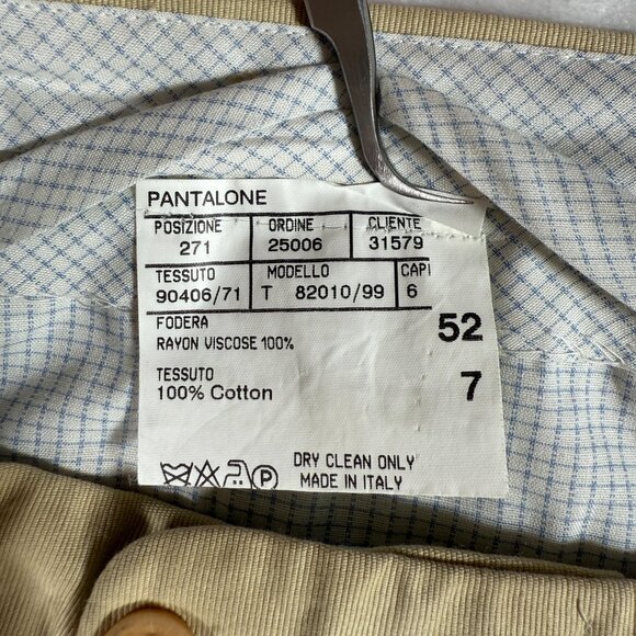 Canali Sport Pants Men Size US 42 EUR 52 Casual 100% Cotton Made Italy W34 L29 - Picture 6 of 13